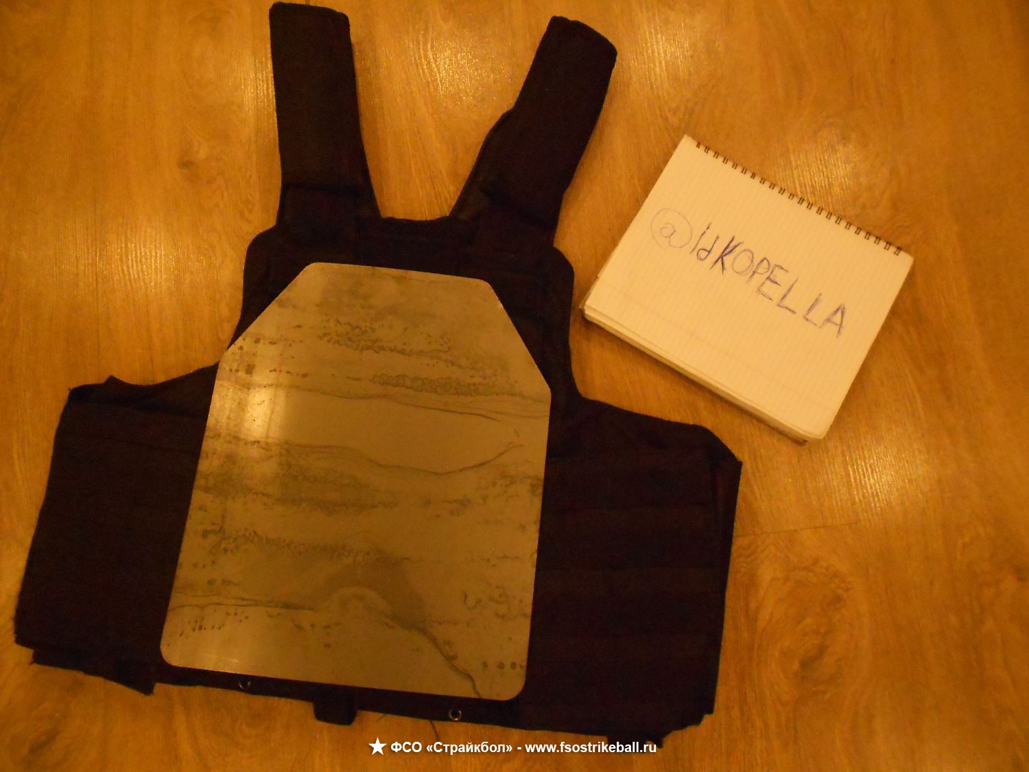 Массогабаритный макет бронеплиты SAPI для бронежилета или плитника